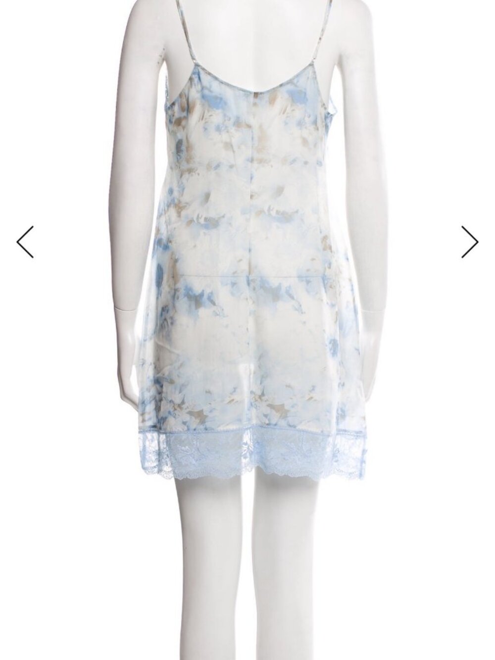 La Perla Silk Watercolor Lace Slip Dress M